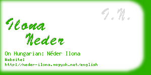 ilona neder business card